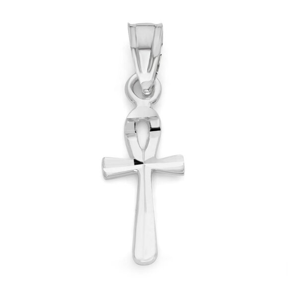 925 Sterling Silver Ankh Charm, Dainty Silver Ankh Charm Gifts - Picture 1 of 5